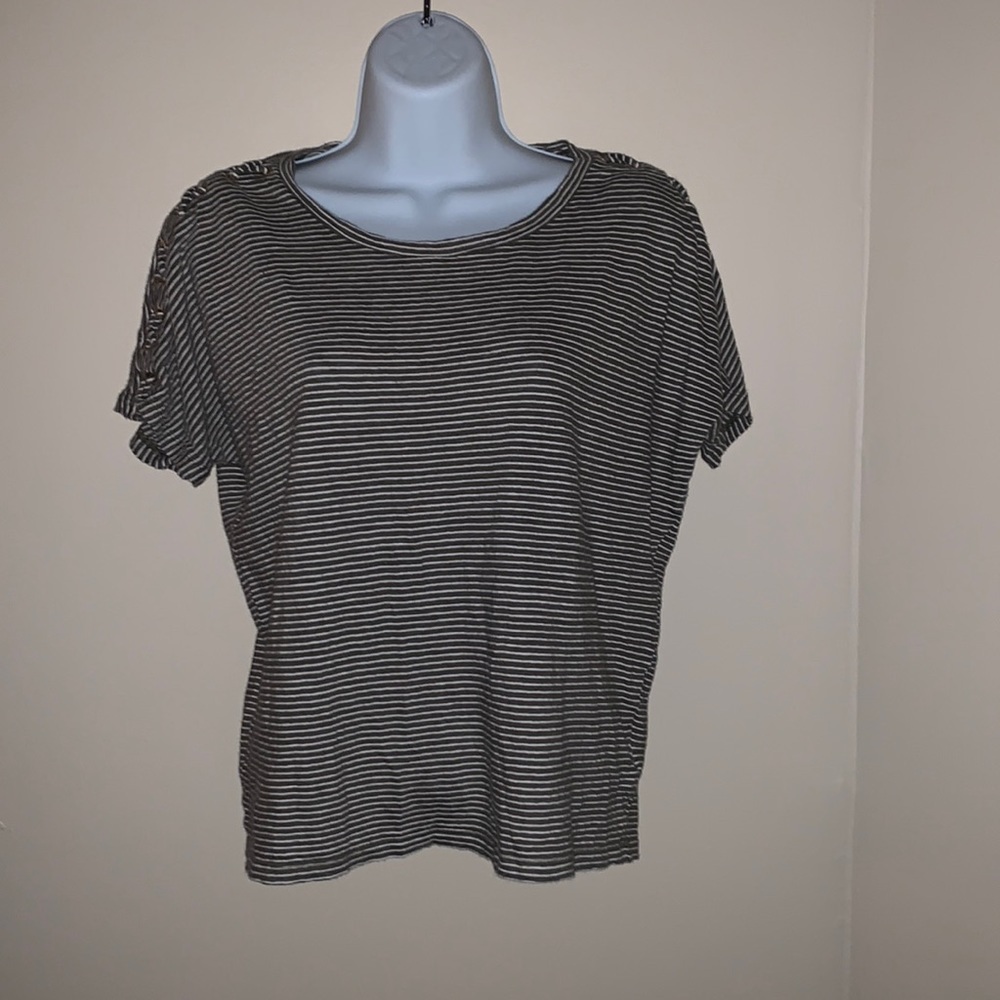Linen cotton blend top